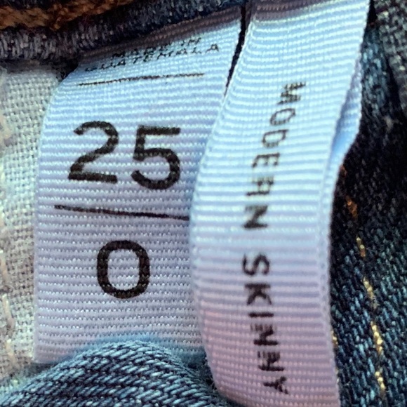 The Loft women’s modern skinny jeans size 25/0 - Picture 3 of 6